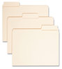 A Picture of product SMD-10395 Smead™ SuperTab® Reinforced Guide Height Top Tab Folders 1/3-Cut Tabs: Assorted, Letter Size, 0.75" Expansion, Manila, 100/Box