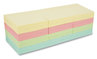 A Picture of product UNV-35695 Universal® Self-Stick Note Pads Pad Cabinet Pack, 3" x Assorted Pastel Colors, 90 Sheets/Pad, 24 Pads/Pack