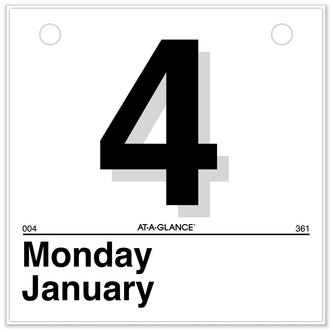 AT-A-GLANCE® "Today Is" Daily Wall Calendar Refill Today Is 6 x White Sheets, 12-Month (Jan to Dec): 2024