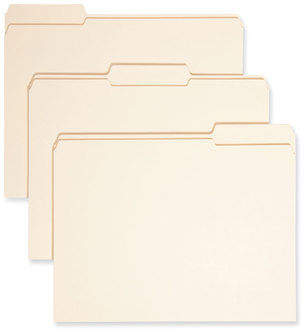 Smead™ Expandable Heavyweight File Folders 1/3-Cut Tabs: Assorted, Letter Size, 1.5" Expansion, Manila, 50/Box