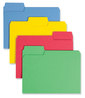 A Picture of product SMD-10410 Smead™ SuperTab® Colored File Folders 1/3-Cut Tabs: Assorted, Letter Size, 0.75" Expansion, 14-pt Stock, Colors, 50/Box