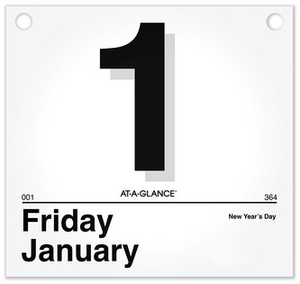AT-A-GLANCE® "Today Is" Daily Wall Calendar Refill Today Is 8.5 x 8, White Sheets, 12-Month (Jan to Dec): 2023