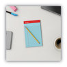 A Picture of product UNV-35850 Universal® Colored Perforated Ruled Writing Pads Narrow Rule, 50 Blue 5 x 8 Sheets, Dozen