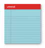 A Picture of product UNV-35850 Universal® Colored Perforated Ruled Writing Pads Narrow Rule, 50 Blue 5 x 8 Sheets, Dozen
