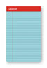 A Picture of product UNV-35850 Universal® Colored Perforated Ruled Writing Pads Narrow Rule, 50 Blue 5 x 8 Sheets, Dozen