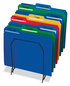 A Picture of product SMD-10500 Smead™ Top Tab Poly Colored File Folders 1/3-Cut Tabs: Assorted, Letter Size, 0.75" Expansion, Colors, 24/Box