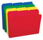 A Picture of product SMD-10500 Smead™ Top Tab Poly Colored File Folders 1/3-Cut Tabs: Assorted, Letter Size, 0.75" Expansion, Colors, 24/Box