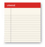 A Picture of product UNV-35852 Universal® Colored Perforated Ruled Writing Pads Narrow Rule, 50 Ivory 5 x 8 Sheets, Dozen