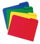 A Picture of product SMD-10500 Smead™ Top Tab Poly Colored File Folders 1/3-Cut Tabs: Assorted, Letter Size, 0.75" Expansion, Colors, 24/Box