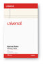 A Picture of product UNV-35852 Universal® Colored Perforated Ruled Writing Pads Narrow Rule, 50 Ivory 5 x 8 Sheets, Dozen