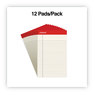 A Picture of product UNV-35852 Universal® Colored Perforated Ruled Writing Pads Narrow Rule, 50 Ivory 5 x 8 Sheets, Dozen