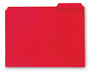 A Picture of product SMD-10501 Smead™ Top Tab Poly Colored File Folders 1/3-Cut Tabs: Assorted, Letter Size, 0.75" Expansion, Red, 24/Box