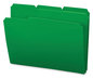 A Picture of product SMD-10502 Smead™ Top Tab Poly Colored File Folders 1/3-Cut Tabs: Assorted, Letter Size, 0.75" Expansion, Green, 24/Box