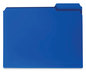 A Picture of product SMD-10503 Smead™ Top Tab Poly Colored File Folders 1/3-Cut Tabs: Assorted, Letter Size, 0.75" Expansion, Blue, 24/Box