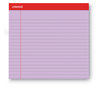 A Picture of product UNV-35878 Universal® Colored Perforated Wide/Legal Ruled Writing Pads. 8.5 X 11.75 in. Assorted Colors. 50 sheets/pad, 6 pads/pack.