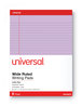 A Picture of product UNV-35878 Universal® Colored Perforated Wide/Legal Ruled Writing Pads. 8.5 X 11.75 in. Assorted Colors. 50 sheets/pad, 6 pads/pack.