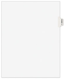 Avery® Legal Index Divider, Exhibit Alpha Letter, Style Avery-Style Preprinted Side Tab 26-Tab, C, 11 x 8.5, White, 25/Pack, (1373)