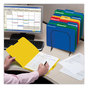 A Picture of product SMD-10504 Smead™ Top Tab Poly Colored File Folders 1/3-Cut Tabs: Assorted, Letter Size, 0.75" Expansion, Yellow, 24/Box