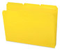 A Picture of product SMD-10504 Smead™ Top Tab Poly Colored File Folders 1/3-Cut Tabs: Assorted, Letter Size, 0.75" Expansion, Yellow, 24/Box