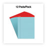 A Picture of product UNV-35880 Universal® Colored Perforated Ruled Writing Pads Wide/Legal Rule, 50 Blue 8.5 x 11 Sheets, Dozen