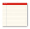 A Picture of product UNV-35882 Universal® Colored Perforated Ruled Writing Pads Letter Size Pad (8.5 x 11.75), Wide/Legal Rule, 50 Ivory 8.5 11 Sheets, Dozen