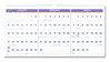 A Picture of product AAG-PM1428 AT-A-GLANCE® Deluxe Three-Month Reference Wall Calendar Horizontal Orientation, 24 x 12, White Sheets, 15-Month (Dec-Feb): 2023 to 2025