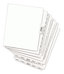 A Picture of product AVE-01376 Avery® Legal Index Divider, Exhibit Alpha Letter, Style Avery-Style Preprinted Side Tab 26-Tab, F, 11 x 8.5, White, 25/Pack, (1376)