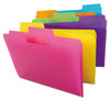 A Picture of product SMD-10515 Smead™ SuperTab® Top Tab File Folders 1/3-Cut Tabs: Assorted, Letter Size, 0.75" Expansion, Polypropylene, 18/Pack