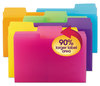 A Picture of product SMD-10515 Smead™ SuperTab® Top Tab File Folders 1/3-Cut Tabs: Assorted, Letter Size, 0.75" Expansion, Polypropylene, 18/Pack