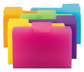 A Picture of product SMD-10515 Smead™ SuperTab® Top Tab File Folders 1/3-Cut Tabs: Assorted, Letter Size, 0.75" Expansion, Polypropylene, 18/Pack