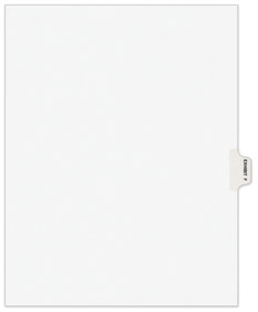 Avery® Legal Index Divider, Exhibit Alpha Letter, Style Avery-Style Preprinted Side Tab 26-Tab, F, 11 x 8.5, White, 25/Pack, (1376)
