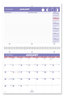 A Picture of product AAG-PM1702823 AT-A-GLANCE® Monthly Desk/Wall Calendar Twin-Wire Flip-Back 11 x 8.5, White/Violet/Red Sheets, 12-Month (Jan to Dec): 2023
