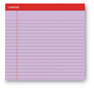 A Picture of product UNV-35884 Universal® Colored Perforated Ruled Writing Pads Wide/Legal Rule, 50 Orchid 8.5 x 11 Sheets, Dozen