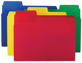 Smead™ SuperTab® Top Tab File Folders 1/3-Cut Tabs: Assorted, Letter Size, 0.75" Expansion, Polypropylene, 12/Pack