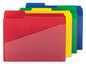 A Picture of product SMD-10541 Smead™ Poly Colored File Folders With Slash Pocket 1/3-Cut Tabs: Assorted, Letter Size, 0.75" Expansion, Colors, 12/Pack