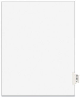 Avery® Legal Index Divider, Exhibit Alpha Letter, Style Avery-Style Preprinted Side Tab 26-Tab, I, 11 x 8.5, White, 25/Pack, (1379)