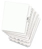 A Picture of product AVE-01392 Avery® Legal Index Divider, Exhibit Alpha Letter, Style Avery-Style Preprinted Side Tab 26-Tab, V, 11 x 8.5, White, 25/Pack, (1392)