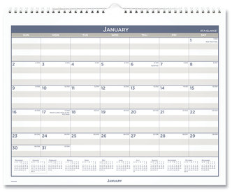 AT-A-GLANCE® Multi Schedule Wall Calendar 15 x 12, White/Gray Sheets, 12-Month (Jan to Dec): 2024