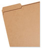 A Picture of product SMD-10734 Smead™ Heavyweight Kraft File Folder 1/3-Cut Tabs: Assorted, Letter Size, 0.75" Expansion, 11-pt Brown, 100/Box