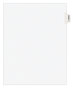 A Picture of product AVE-01392 Avery® Legal Index Divider, Exhibit Alpha Letter, Style Avery-Style Preprinted Side Tab 26-Tab, V, 11 x 8.5, White, 25/Pack, (1392)