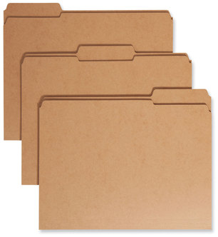 Smead™ Heavyweight Kraft File Folder 1/3-Cut Tabs: Assorted, Letter Size, 0.75" Expansion, 11-pt Brown, 100/Box