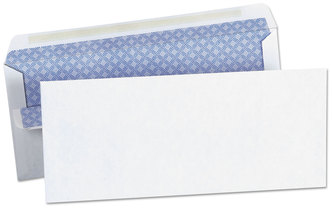 Universal® Self-Seal Business Envelope Security Tint #10, Square Flap, Self-Adhesive Closure, 4.13 x 9.5, White, 500/Box