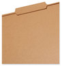 A Picture of product SMD-10776 Smead™ Guide Height Reinforced Heavyweight Kraft File Folder 2/5-Cut Tabs: Right of Center, Letter, 0.75" Expansion, Brown, 100/Box