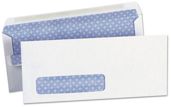 Universal® Self-Seal Business Envelope Security Tint Address Window, #10, Square Flap, Self-Adhesive Closure, 4.13 x 9.5, White, 500/BX