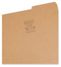 A Picture of product SMD-10786 Smead™ Guide Height Reinforced Heavyweight Kraft File Folder 2/5-Cut Tabs: Right of Center, Letter, 0.75" Expansion, Brown, 100/Box