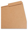 A Picture of product SMD-10786 Smead™ Guide Height Reinforced Heavyweight Kraft File Folder 2/5-Cut Tabs: Right of Center, Letter, 0.75" Expansion, Brown, 100/Box