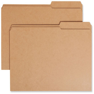 Smead™ Guide Height Reinforced Heavyweight Kraft File Folder 2/5-Cut Tabs: Right of Center, Letter, 0.75" Expansion, Brown, 100/Box