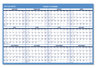 A Picture of product AAG-PM30028 AT-A-GLANCE® Horizontal Erasable Wall Planner Reversible/Erasable 48 x 32, White/Blue Sheets, 12-Month (Jan to Dec): 2025