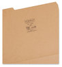 A Picture of product SMD-10830 Smead™ Heavyweight Kraft File Folder 1/3-Cut Tabs: Assorted, Letter Size, 0.75" Expansion, 17-pt Brown, 50/Box