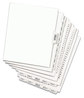 A Picture of product AVE-01401 Avery® Preprinted Legal Exhibit Index Tab Dividers with Black and White Tabs Side Style, 26-Tab, A, 11 x 8.5, 25/Pack, (1401)